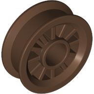 Wheel Spoked 2 × 2 with Pin Hole Braun