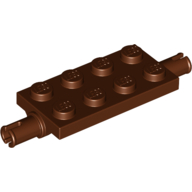 Plate Special 2 × 4 with Pins Reddish Brown