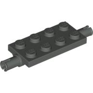 Plate Special 2 × 4 with Pins Dark Gray
