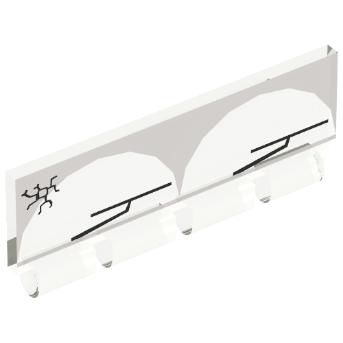 Windscreen 1 × 4 × 1 1/3 with Bottom Hinge with Wipers Print