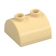 Brick Curved 2 × 2, Two Top Studs Tan