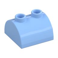 Brick Curved 2 × 2, Two Top Studs Bright Light Blue