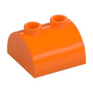 Brick Curved 2 × 2, Two Top Studs Orange
