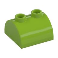 Brick Curved 2 × 2, Two Top Studs Lime