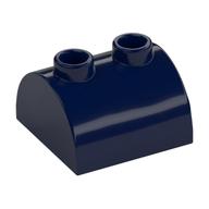 Brick Curved 2 × 2, Two Top Studs Dark Blue