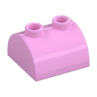 Brick Curved 2 × 2, Two Top Studs Bright Pink