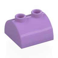 Brick Curved 2 × 2, Two Top Studs Medium Lavender