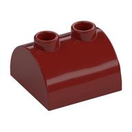 Brick Curved 2 × 2, Two Top Studs Dark Red