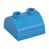 Brick Curved 2 × 2, Two Top Studs Dark Azure