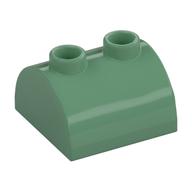 Brick Curved 2 × 2, Two Top Studs Sandgrün