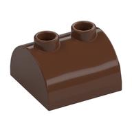 Brick Curved 2 × 2, Two Top Studs Braun