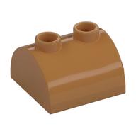 Brick Curved 2 × 2, Two Top Studs Mittelnougat