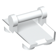 Plate Special / Shield Rectangular with 4 Studs, Handle White