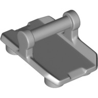 Plate Special / Shield Rectangular with 4 Studs, Handle Light Bluish Gray