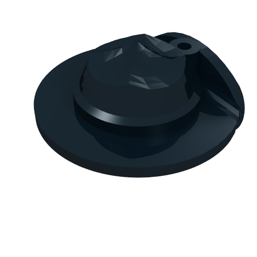 Hat Wide Brim Flat Schwarz