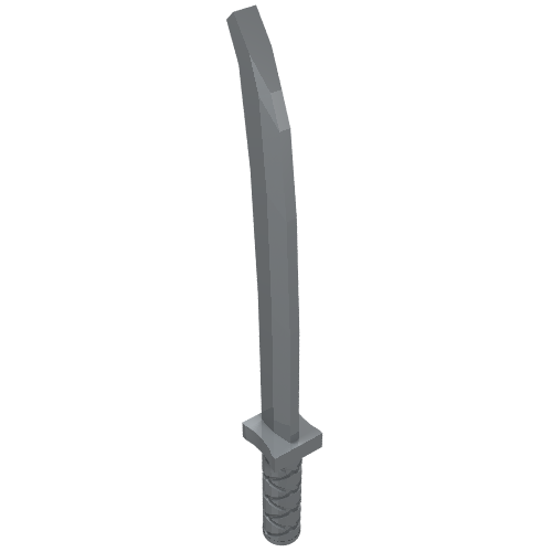 Weapon Sword / Katana / Shamshir with Uncapped Pommel [Square Guard] Perlhellgrau