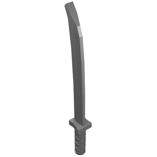 Weapon Sword / Katana / Shamshir with Uncapped Pommel [Square Guard] Mattsilber