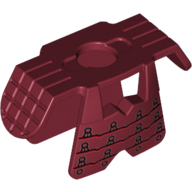 Minifig Neckwear Armour Ninja Style with Black Clasps Print Dark Red
