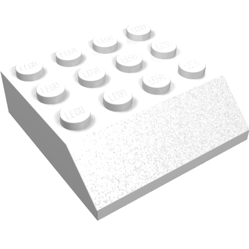 Brick Sloped 45° 4 × 4 White