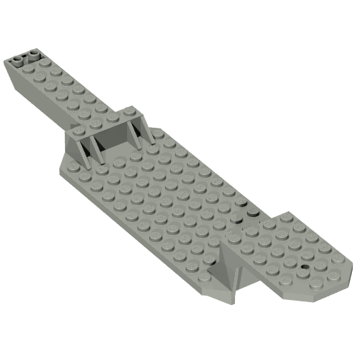 Vehicle Base, Trailer 6 × 26 × 2 2/3 Light Gray