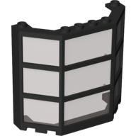 Window Bay 3 × 8 × 6 with Trans-Brown Glass in Schwarz
