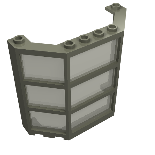 Window Bay 3 × 8 × 6 with Trans-Brown Glass Dunkelgrau
