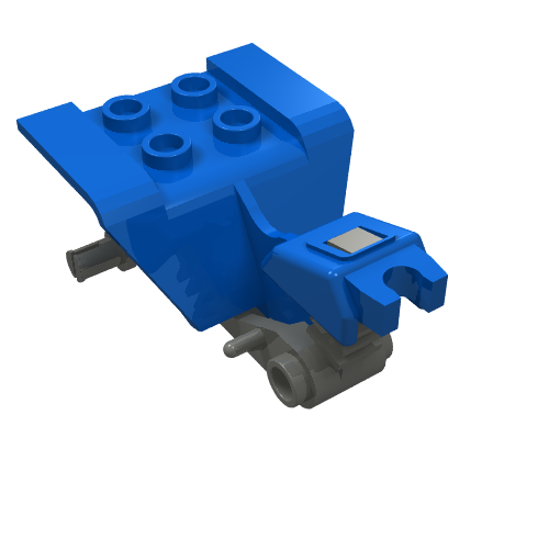 Vehicle Body, Tricycle Body Top with Dark Gray Chassis Blue