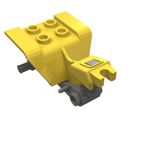 Vehicle Body, Tricycle Body Top with Dark Gray Chassis Yellow