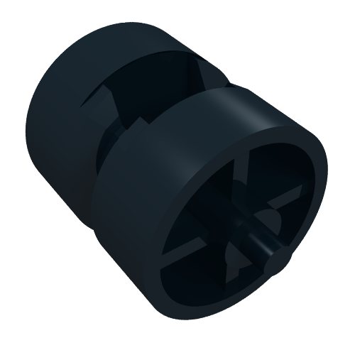 Wheel Centre Wide with Stub Axles [Tricycle] Schwarz
