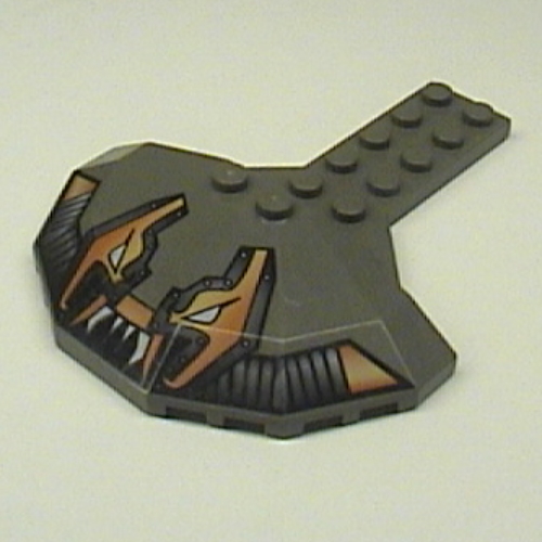 Plate Special 2 × 6 with 4 × 8 Half Saucer and Stingray Print Dunkelgrau