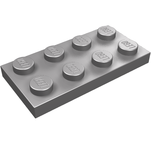 Plate 2 × 4 Flat Silver