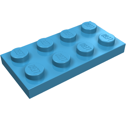Platte 2 × 4 Maersk-Blau