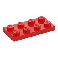 Platte 2 × 4 Rot