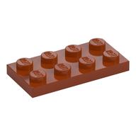 Platte 2 × 4 Dunkelorange
