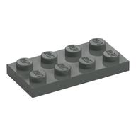 Platte 2 × 4 Dunkelgrau