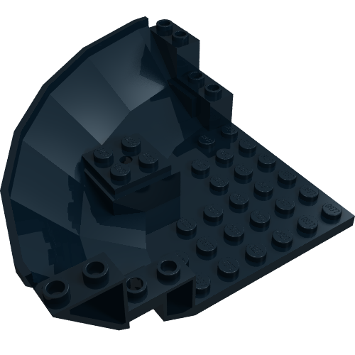 Panel 10 × 10 × 2 2/3 Quarter Saucer Base Schwarz