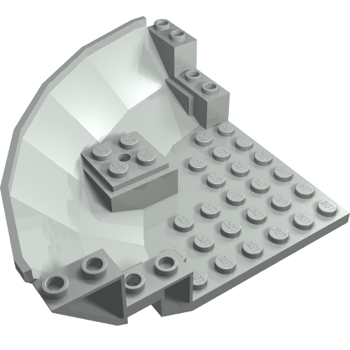 Panel 10 × 10 × 2 2/3 Quarter Saucer Base Light Gray