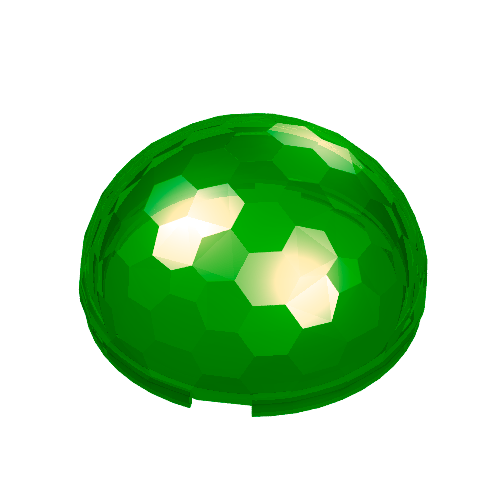 Dome Hemisphere 4 × 4 Multifaceted Trans-Green
