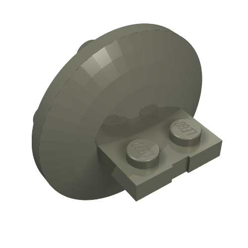 Plate Special 1 × 2 with 4 × 4 disk at 90 degrees