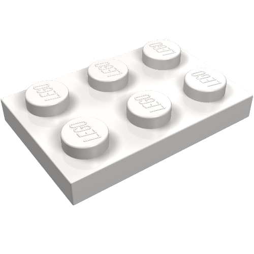 Plate 2 × 3 Very Light Bluish Gray