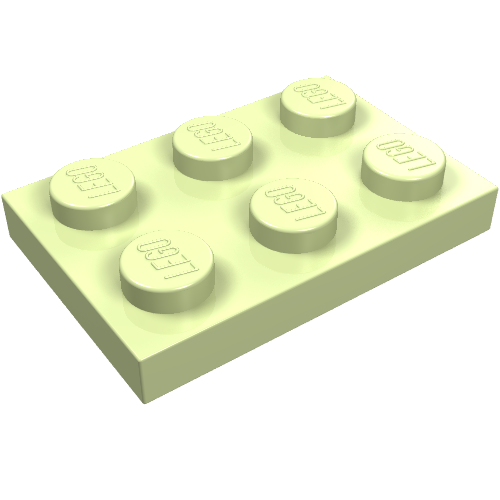 Platte 2 × 3 Gelbgrün