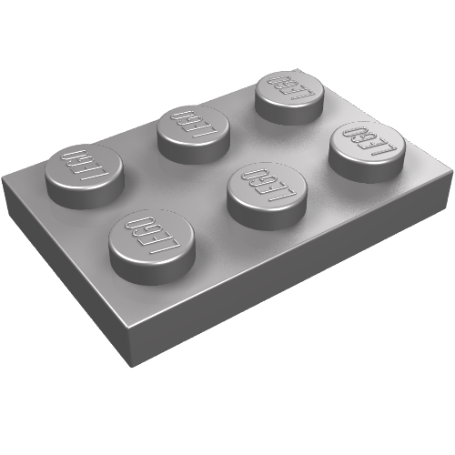 Platte 2 × 3 Mattsilber