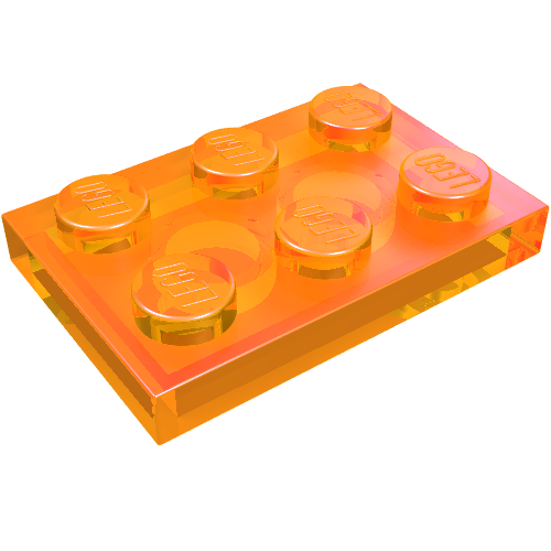 Plate 2 × 3 Trans-Orange