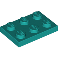 Plate 2 × 3 Dark Turquoise