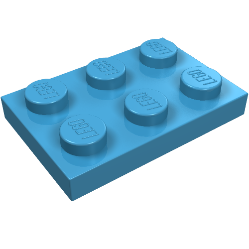 Plate 2 × 3 Maersk Blue