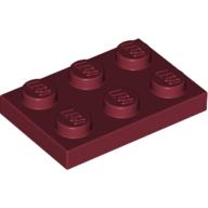 Platte 2 × 3 Dunkelrot