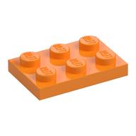Plate 2 × 3 Medium Orange