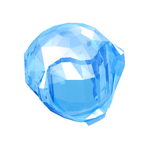 Helmet Round Bubble Trans-Medium Blue