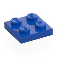 Platte 2 × 2 Blau