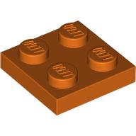 Plate 2 × 2 Reddish Orange